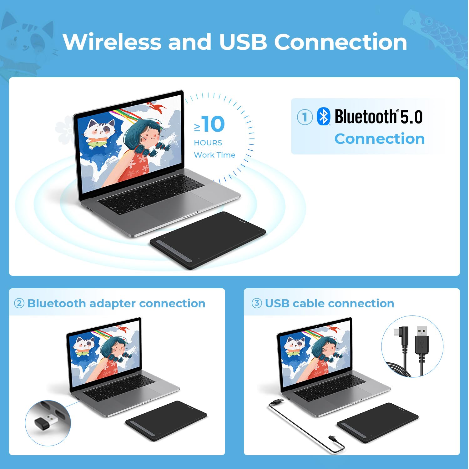 Foto 4 pulgar | Tableta De Dibujo Xp-pen Deco Lw 10x6 Bluetooth Negra - Venta Internacional.