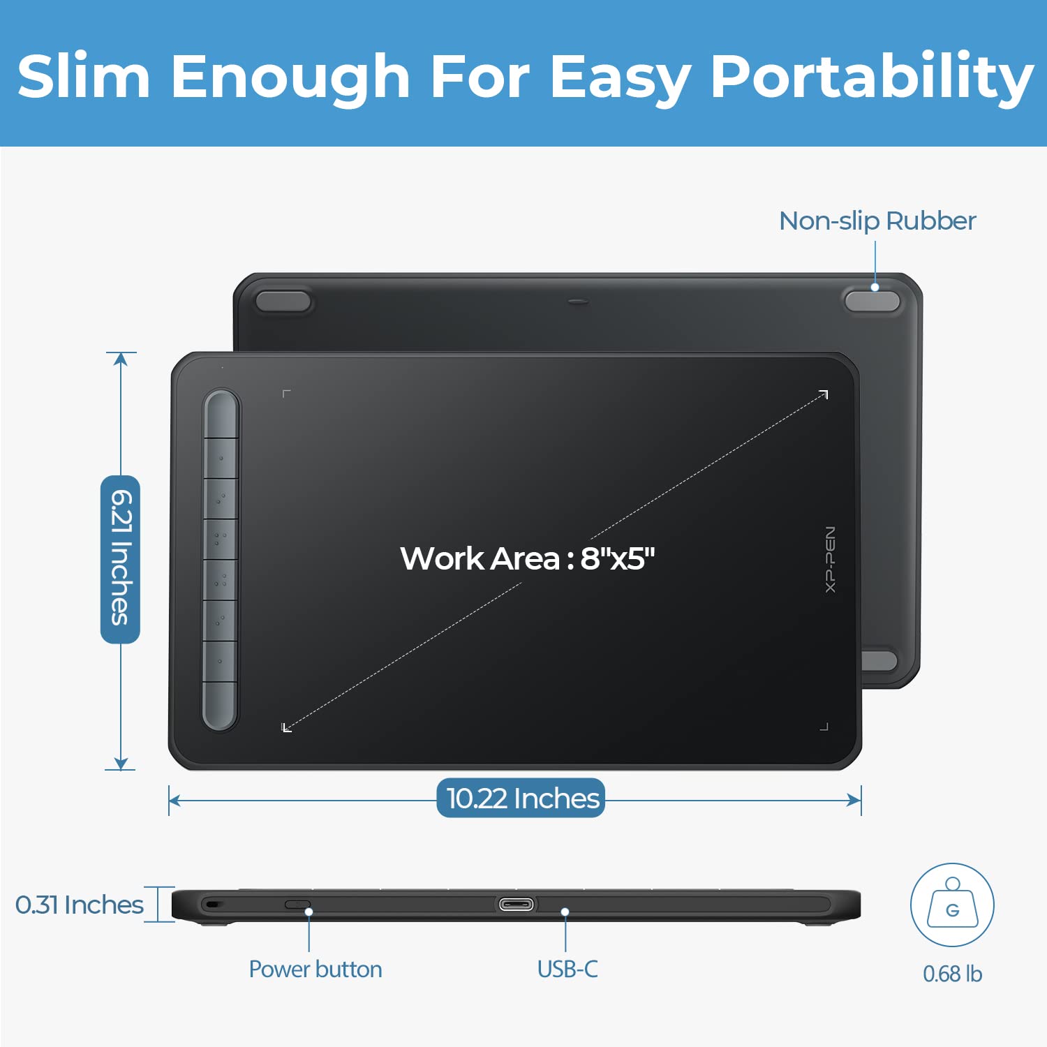 Foto 7 | Tableta De Dibujo Xp-pen Deco Mw Bluetooth Inalámbrica De 8 X 5 Pulgadas - Venta Internacional.