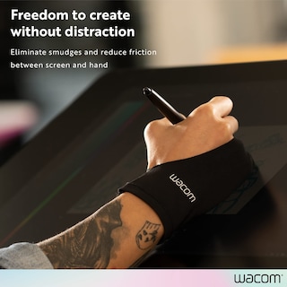 Foto 2 | Guante De Dibujo Wacom Two-finger Para Tableta De Dibujo, Color Negro - Venta Internacional.
