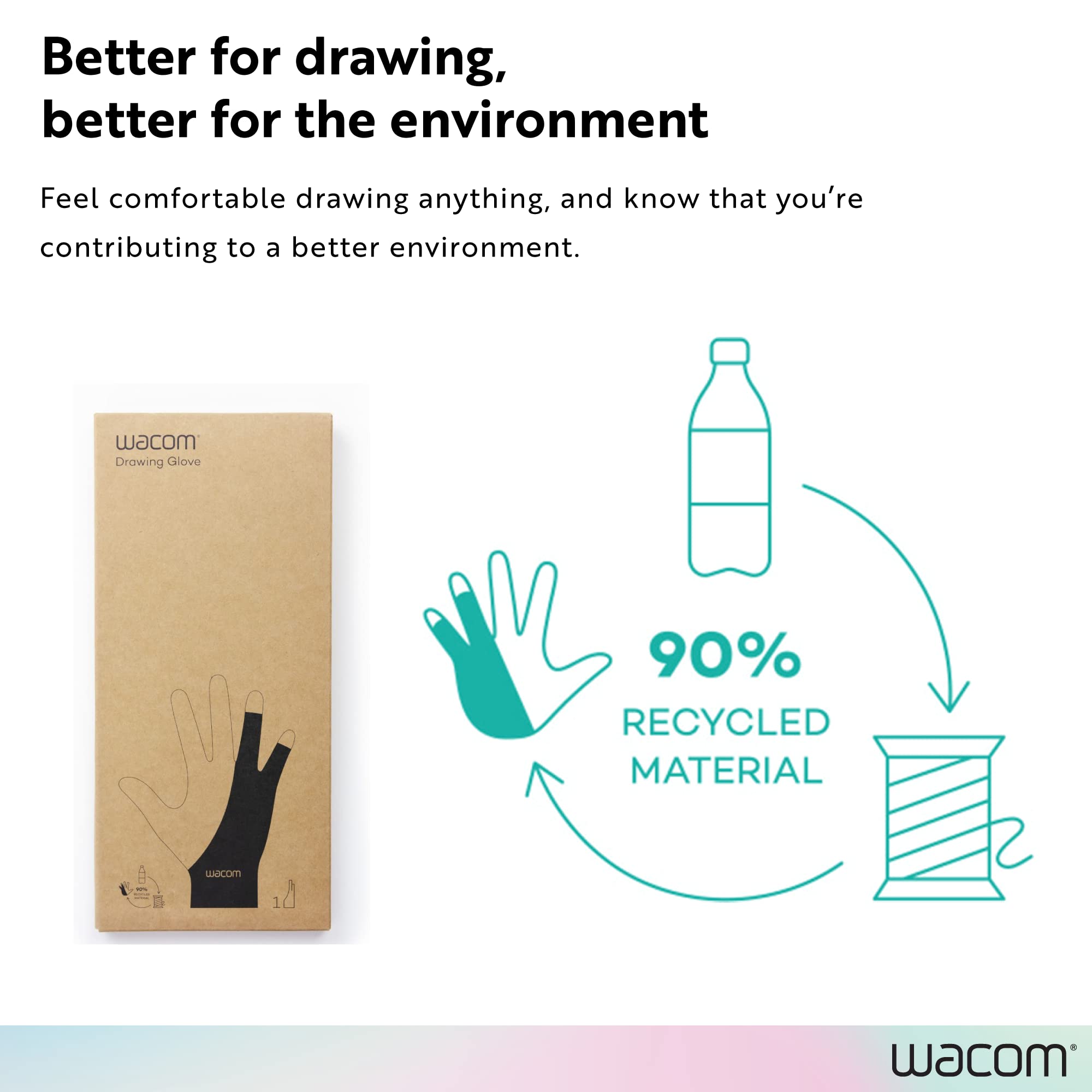 Foto 6 | Guante De Dibujo Wacom Two-finger Para Tableta De Dibujo, Color Negro - Venta Internacional.