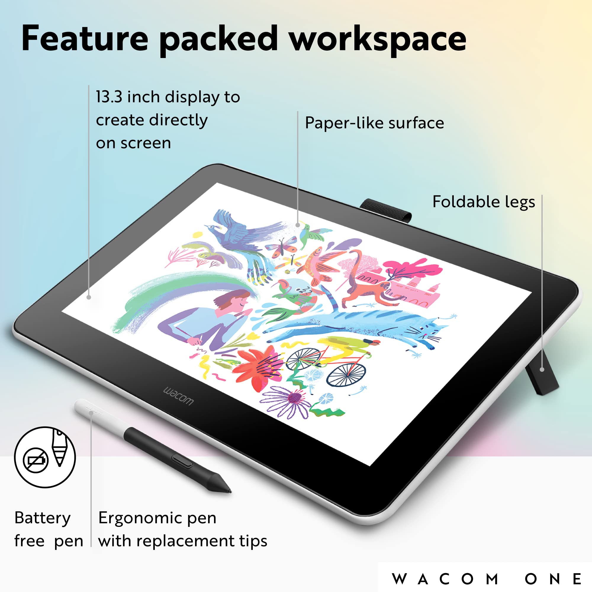 Foto 5 pulgar | Tableta De Dibujo Wacom One Hd Creative Pen Display De 13,3'' - Venta Internacional.