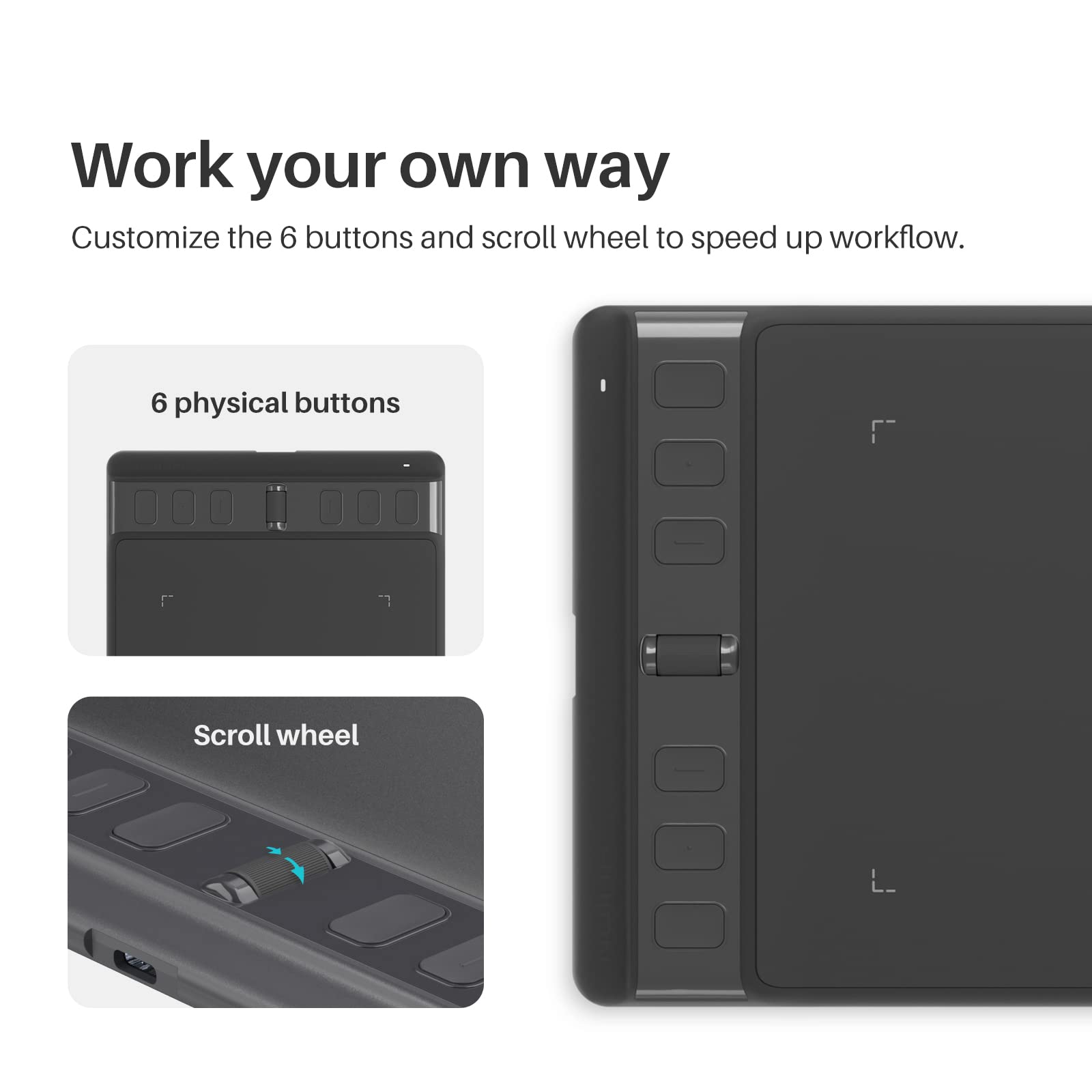 Foto 4 pulgar | Tableta De Dibujo Huion Inspiroy 2 Pequeña Con Lápiz Capacitivo Para Pc Y Android