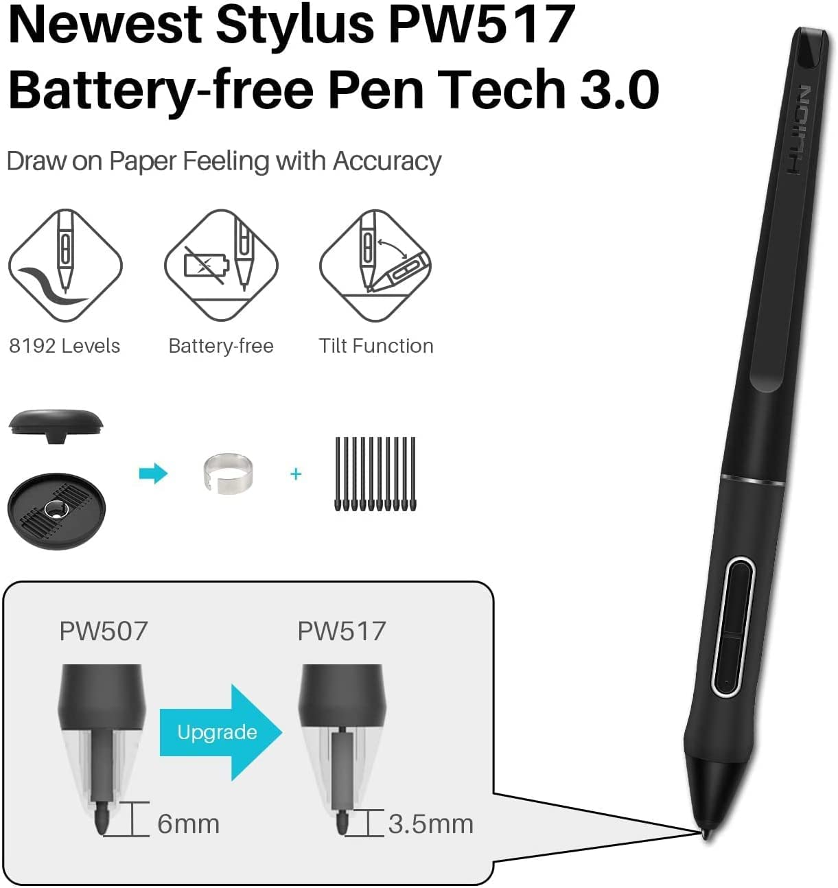 Foto 5 pulgar | Tableta Gráfica Huion Kamvas 13: Pantalla De 13,3'', Bolígrafo Y 8 Teclas Rápidas