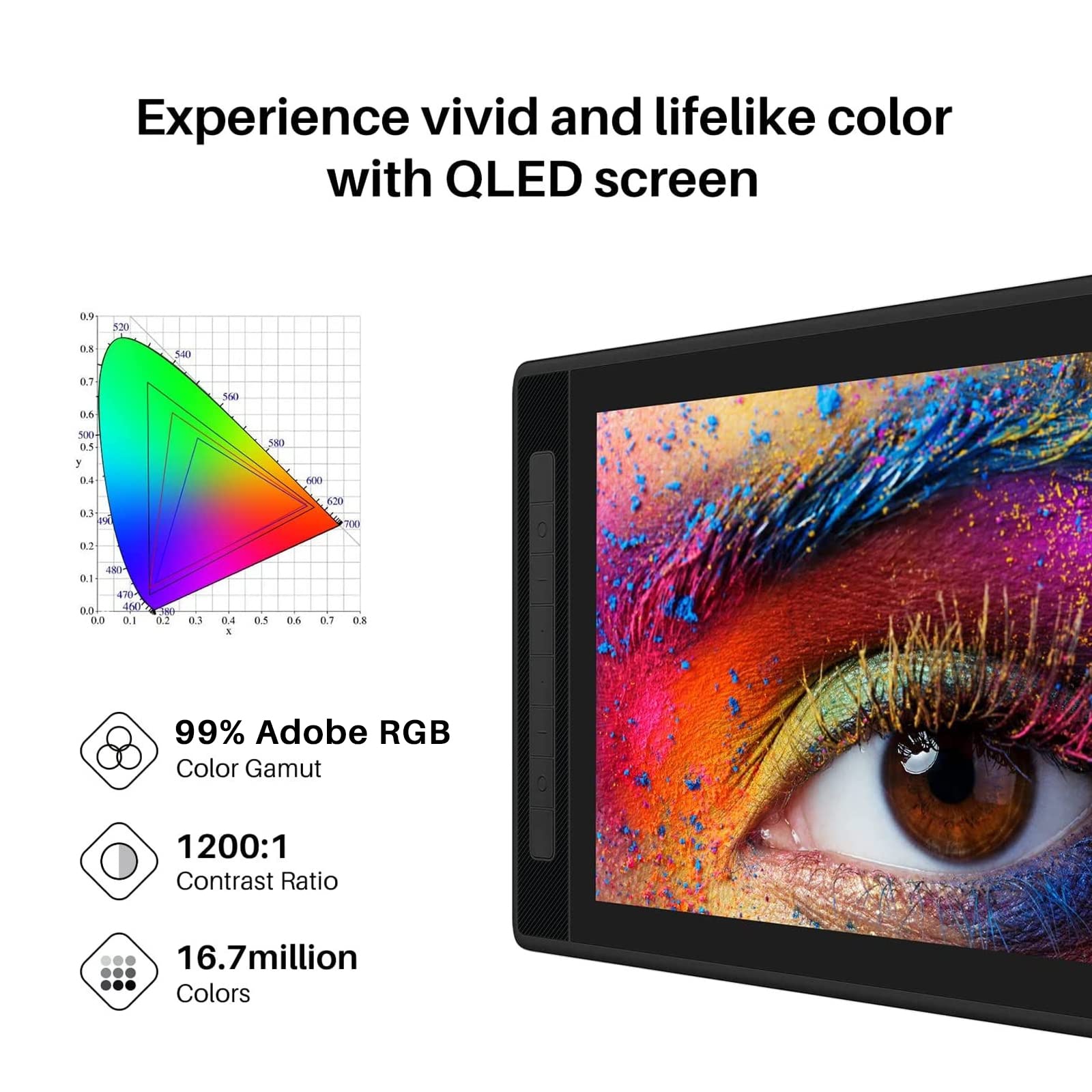 Foto 5 pulgar | Tableta De Dibujo Huion Kamvas Pro 16 2.5k Qhd Con Pantalla De 15.8''