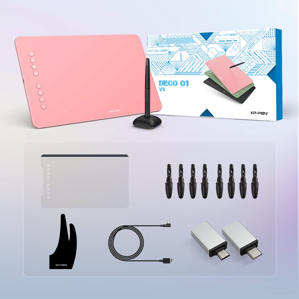 Foto 6 | Tableta De Dibujo Xp-pen Deco 01 V2 25x16 Cm Para Chromebook - Venta Internacional.