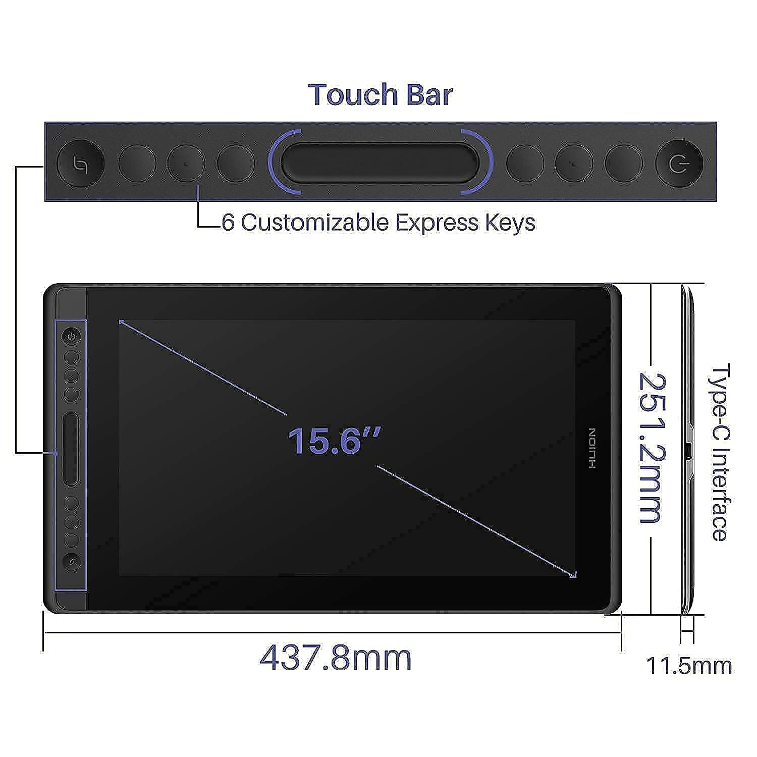 Foto 4 | Tableta De Dibujo Huion Kamvas Pro 16 De 15,6 Pulgadas Con Pantalla - Venta Internacional.