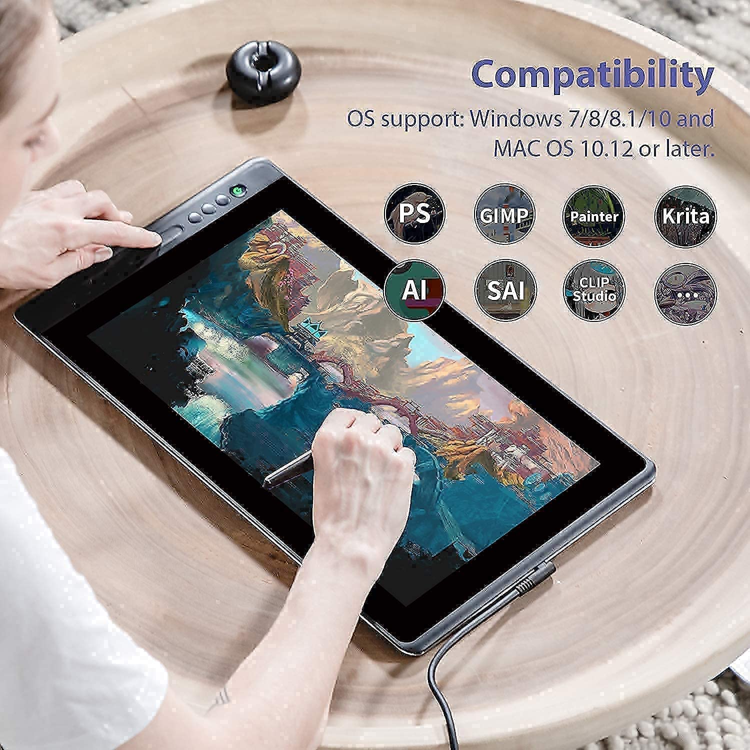 Foto 7 | Tableta De Dibujo Huion Kamvas Pro 16 De 15,6 Pulgadas Con Pantalla - Venta Internacional.