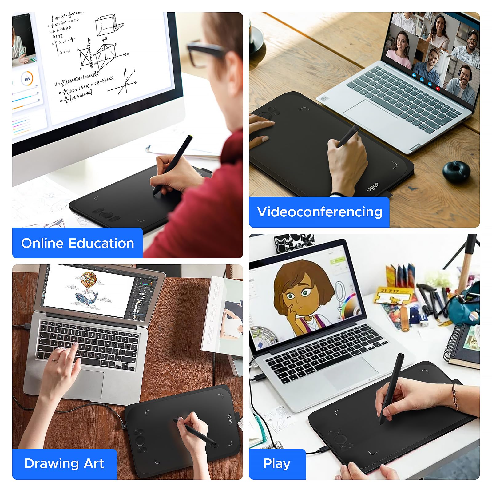 Foto 8 pulgar | Tableta Gráfica De Dibujo Ugee M808 De 25 X 15 Cm Con 8192 Niveles - Venta Internacional.