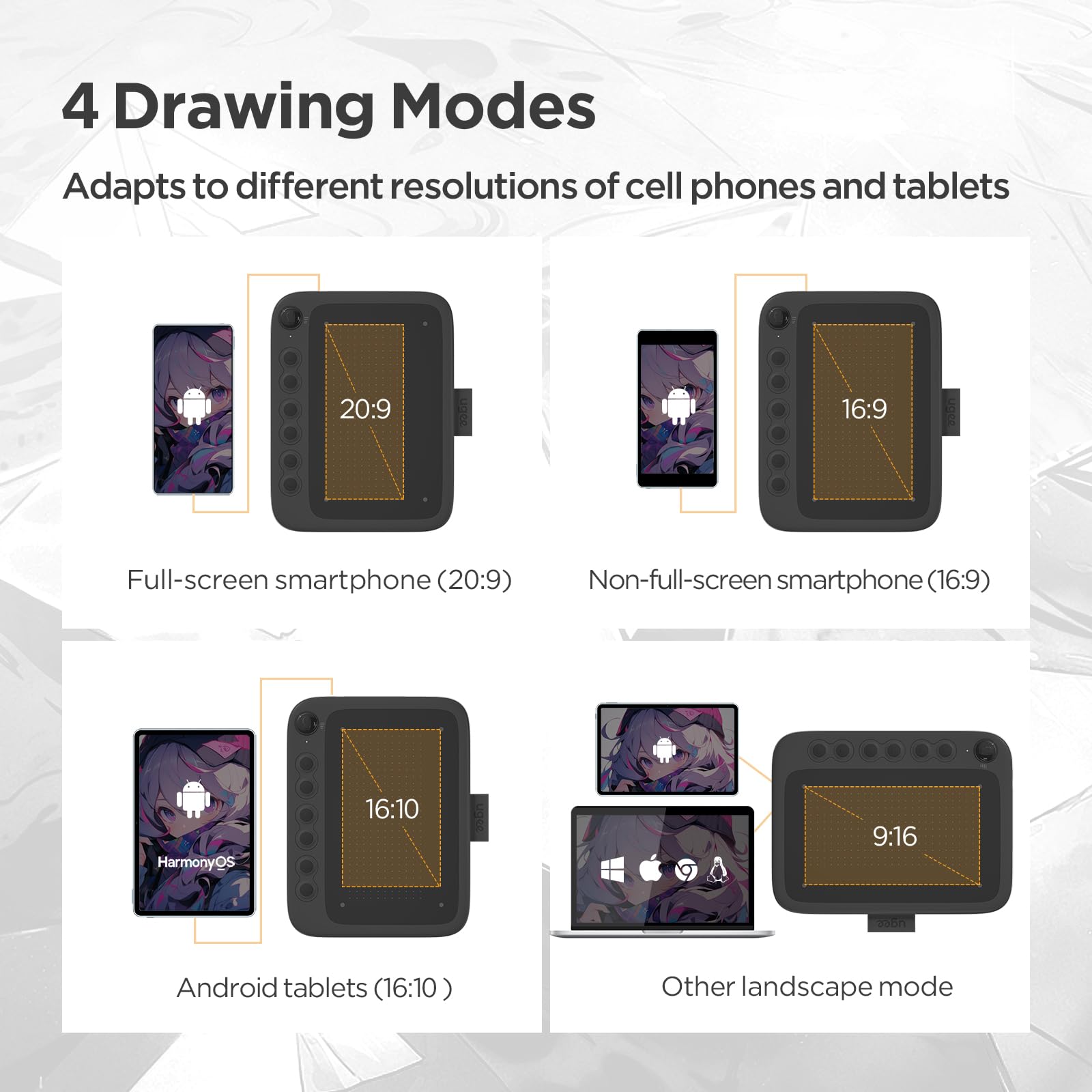 Foto 4 pulgar | Tableta De Dibujo Ugee Q6 De 16,5 X 10 Cm Para Android Con 6 Teclas De Acceso Rápido - Venta Internacional.