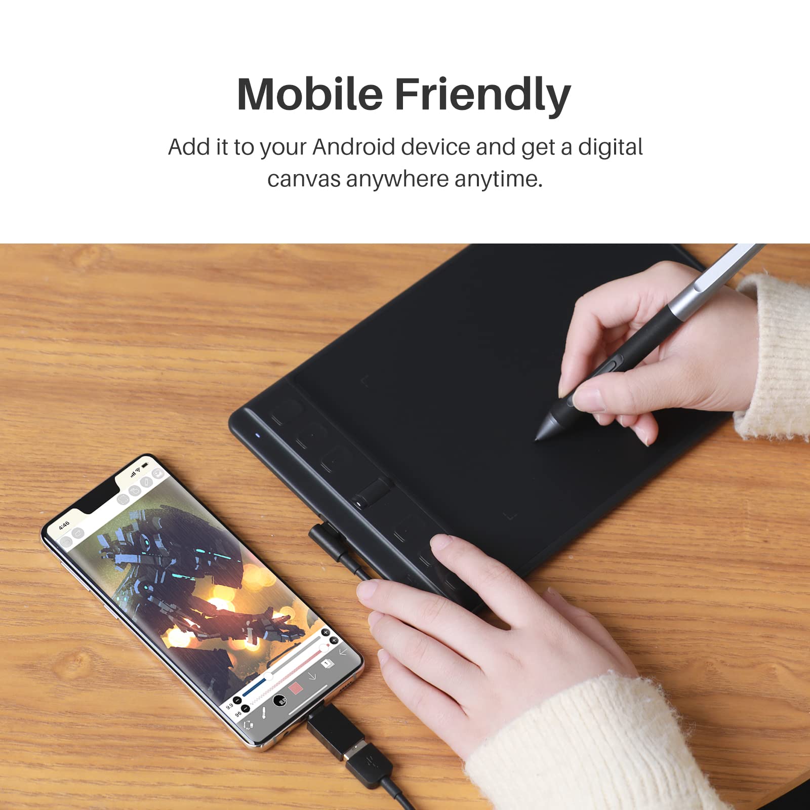 Foto 2 | Tableta De Dibujo Huion Inspiroy 2 Pequeña Con Lápiz Capacitivo Para Pc Y Android - Venta Internacional.