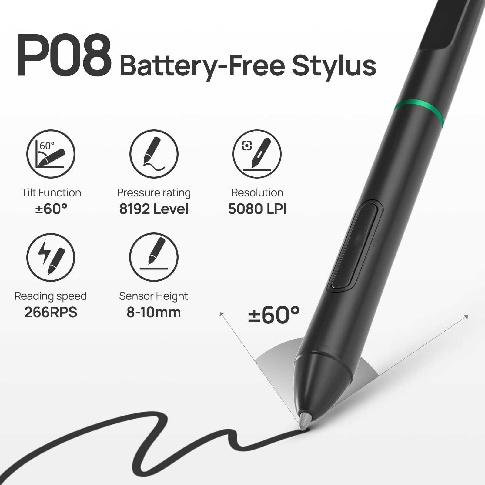Foto 4 | Tableta De Dibujo Parblo N10b De 10 X 6 Pulgadas Con Lápiz Sin Batería P08 - Venta Internacional.