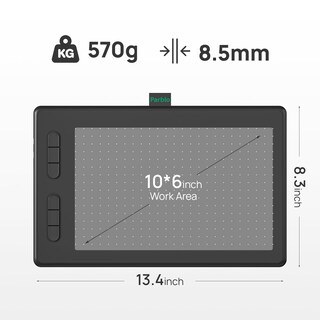 Foto 7 | Tableta De Dibujo Parblo N10b De 10 X 6 Pulgadas Con Lápiz Sin Batería P08 - Venta Internacional.