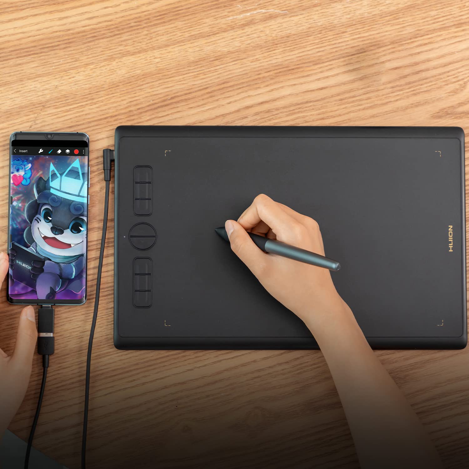 Foto 6 | Tableta De Dibujo Huion Inspiroy H610x De 25 X 15 Cm De Gran Superficie - Venta Internacional.