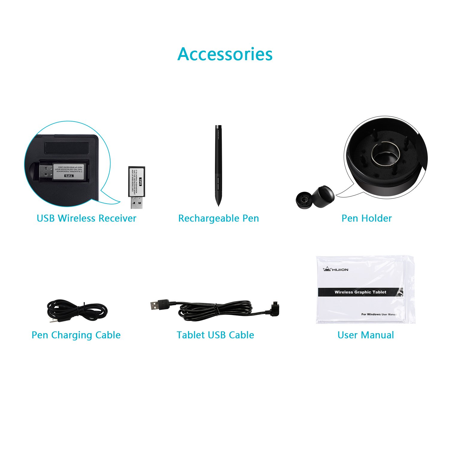 Foto 8 pulgar | Tableta Gráfica Inalámbrica Huion WH1409 con 8192 - Venta Internacional