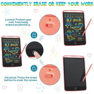 Foto 4 | Tableta de Escritura Lcd Kidwill Doodle Scribbler de 10" Paquete de 2 - Venta Internacional