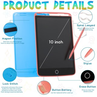 Foto 5 | Tableta de Escritura Lcd Kidwill Doodle Scribbler de 10" Paquete de 2 - Venta Internacional
