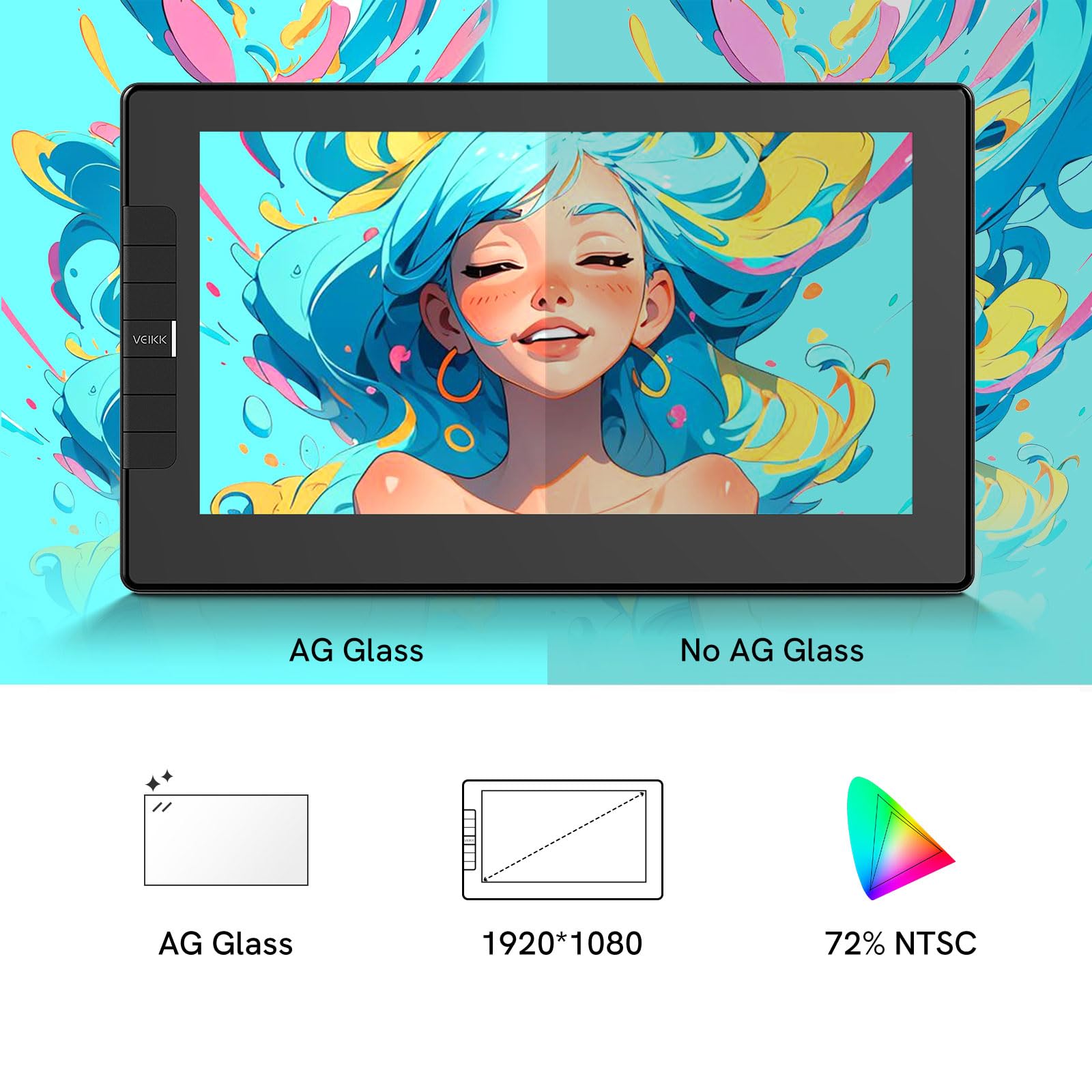 Foto 5 pulgar | Tableta De Dibujo Veikk Vk1200v2 Full Hd De 11.6 Pulgadas Con Lápiz Capacitivo - Venta Internacional.