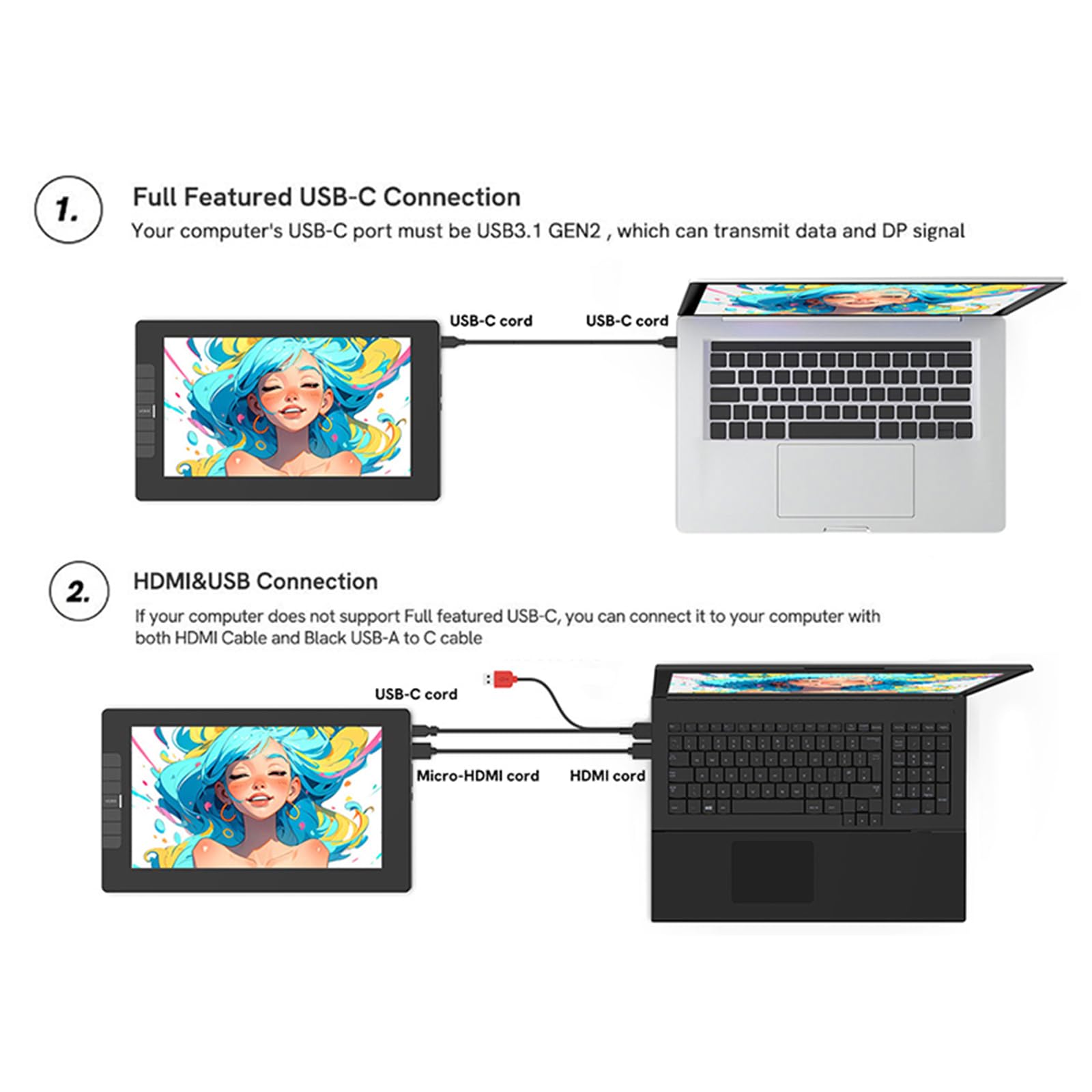 Foto 6 | Tableta De Dibujo Veikk Vk1200v2 Full Hd De 11.6 Pulgadas Con Lápiz Capacitivo - Venta Internacional.