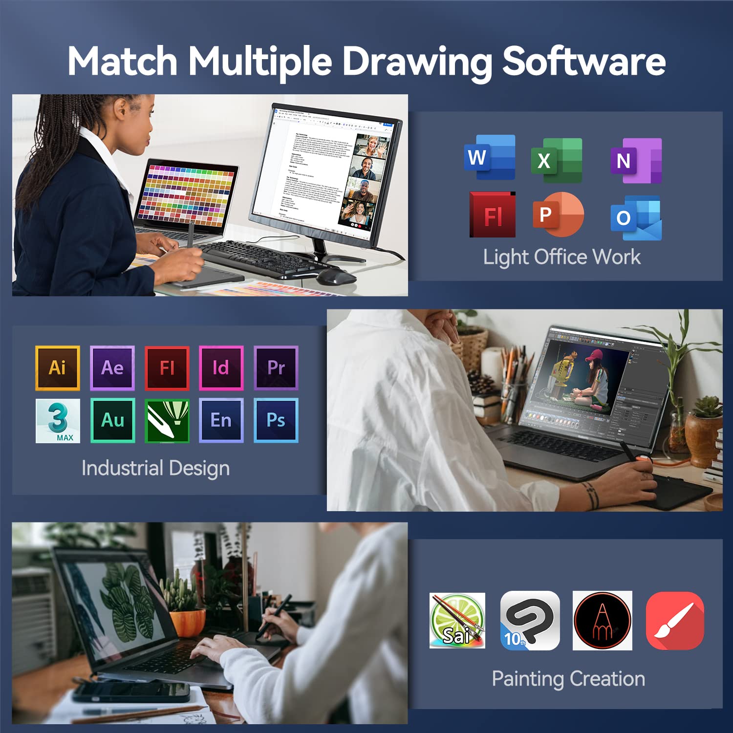 Foto 7 pulgar | Tableta De Dibujo Gráfico Ugee S640 De 6,5 X 4 Pulgadas Con Lápiz - Venta Internacional.