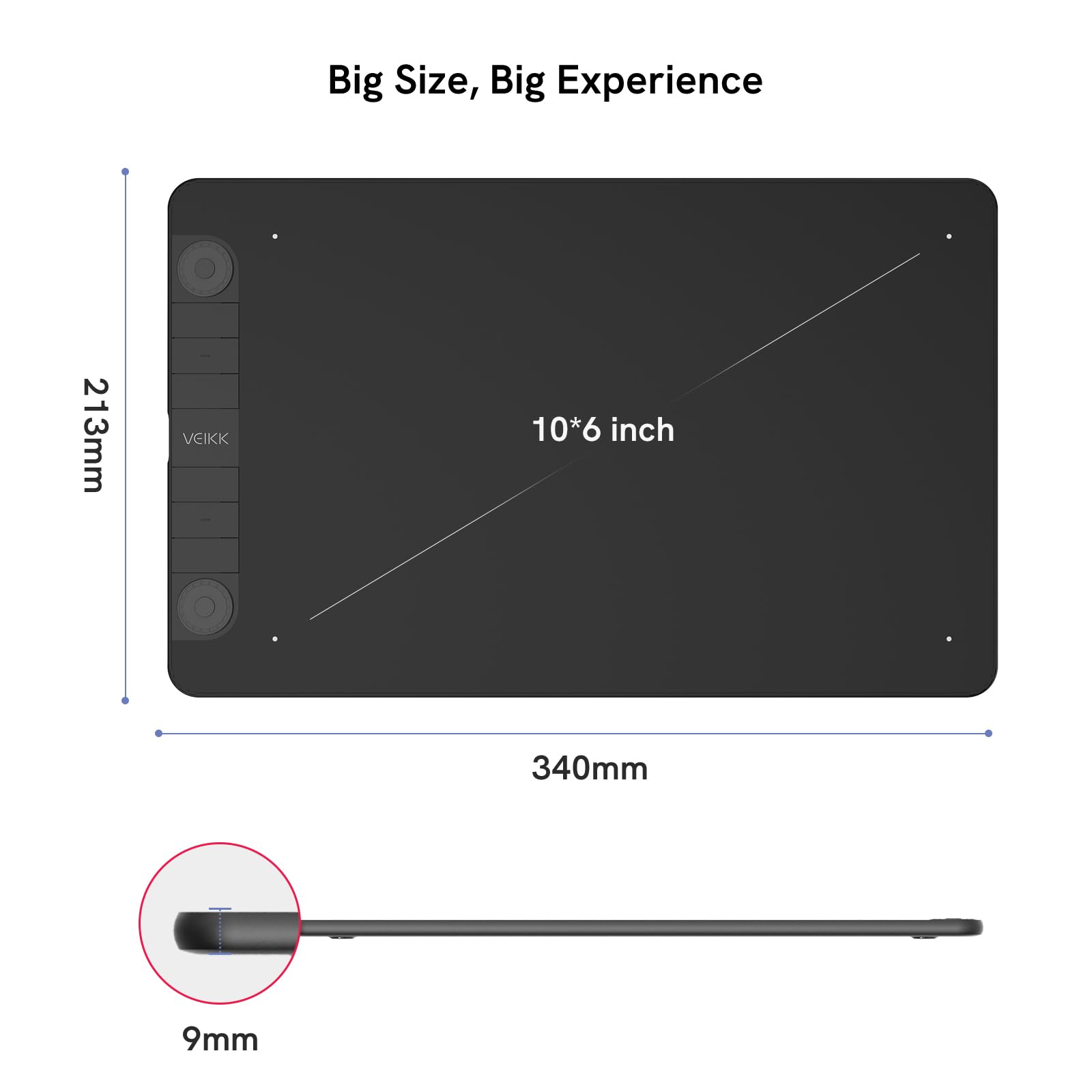 Foto 6 pulgar | Tablet de Dibujo Veikk Vk1060pro de 10x6"-Venta Internacional
