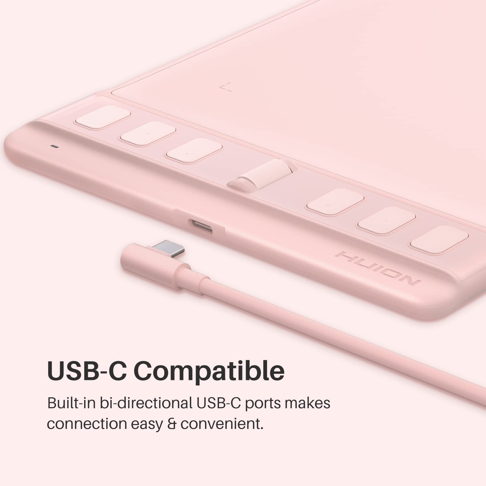 Foto 7 | Tableta De Dibujo Huion Inspiroy 2 Pequeña Con Lápiz Capacitivo Rosa - Venta Internacional.