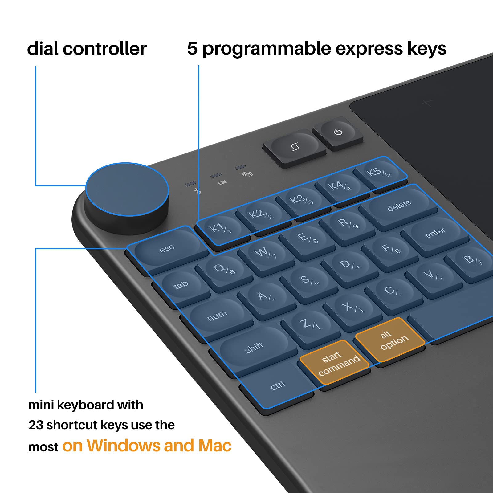Foto 4 pulgar | Tableta De Dibujo Inalámbrica Huion Inspiroy Keydial Kd200 Bluetooth - Venta Internacional.