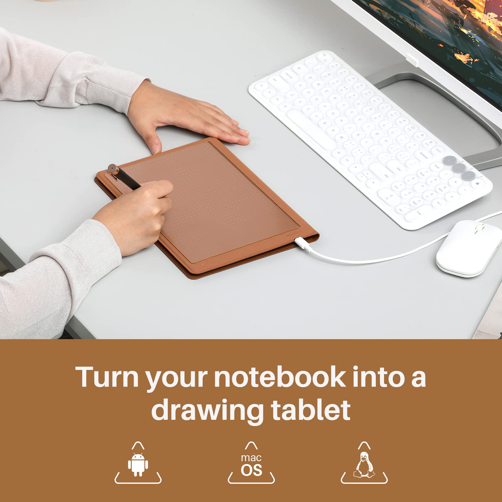 Foto 6 | Tableta Digital De Dibujo Para Cuaderno Huion Note 2 En 1 A5 - Venta Internacional.