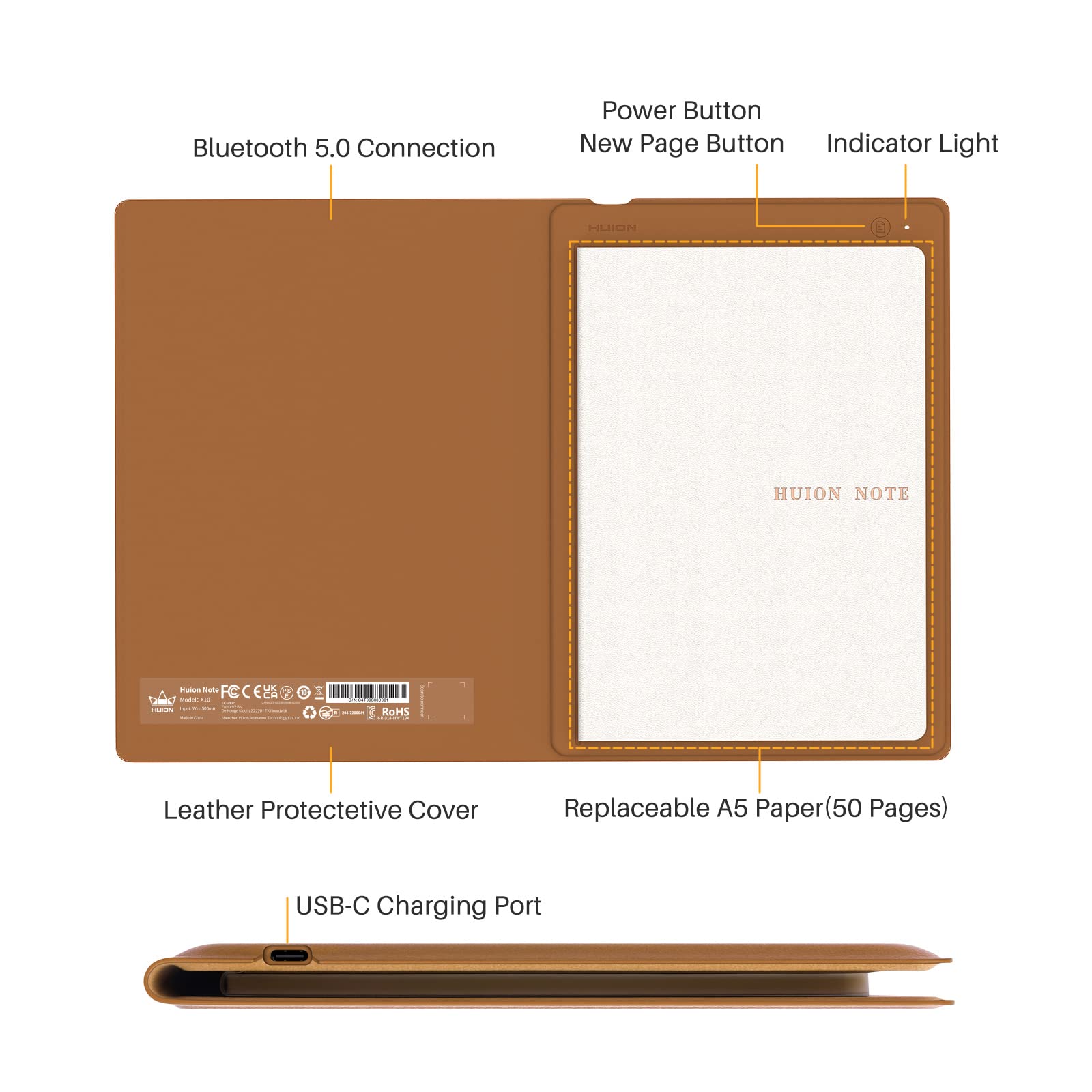 Foto 7 | Tableta Digital De Dibujo Para Cuaderno Huion Note 2 En 1 A5 - Venta Internacional.