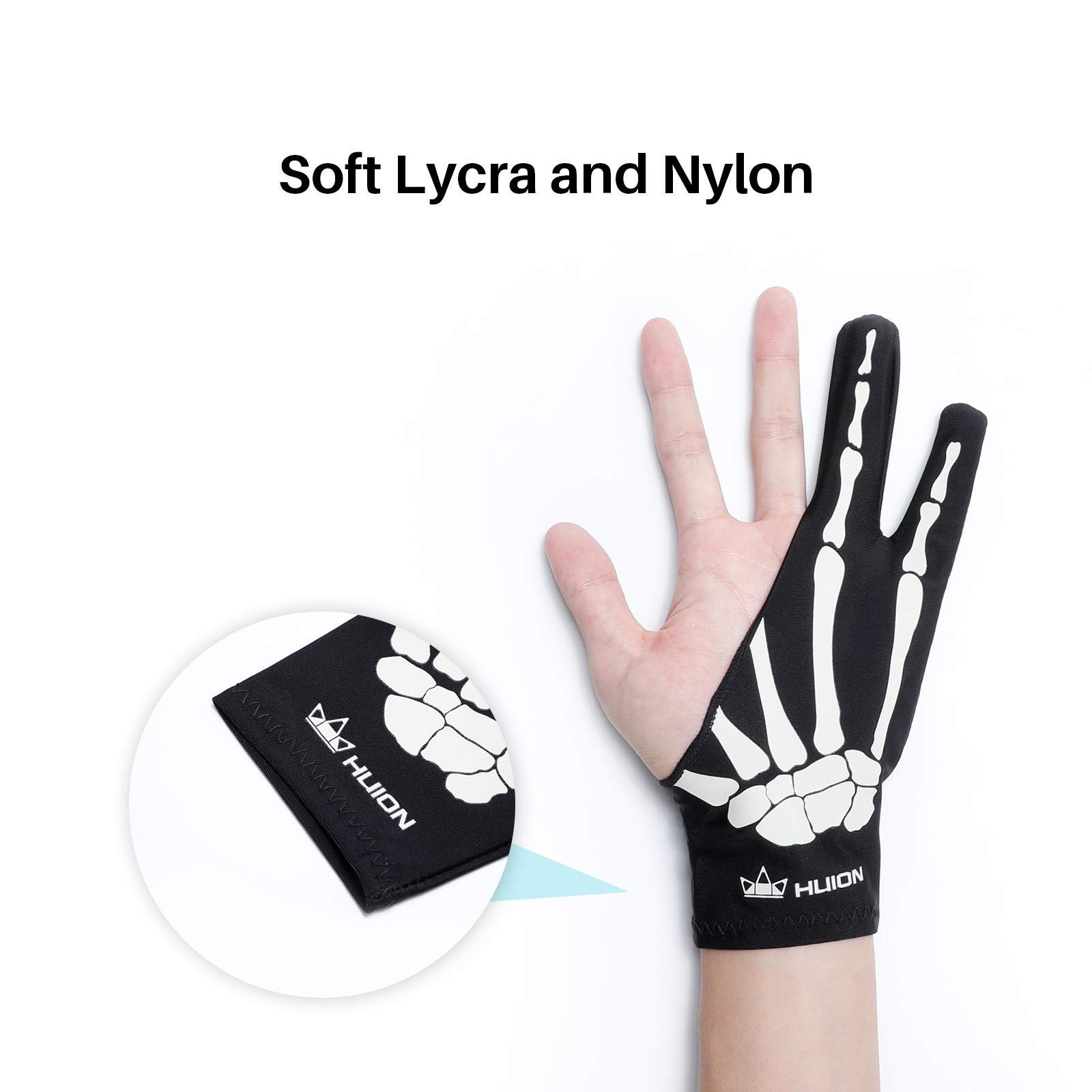 Foto 4 pulgar | Guante De Artista Huion Skeleton Para Tableta De Dibujo Gráfico - Venta Internacional.