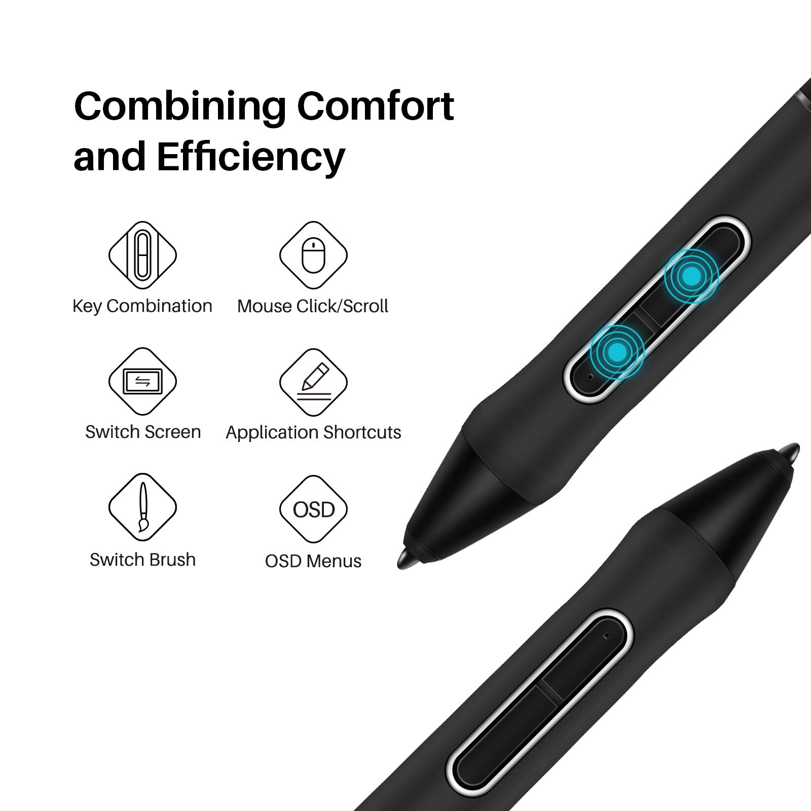 Foto 5 pulgar | Lápiz Capacitivo Huion Pw517 Sin Batería Para Huion Kamvas 13 - Venta Internacional.