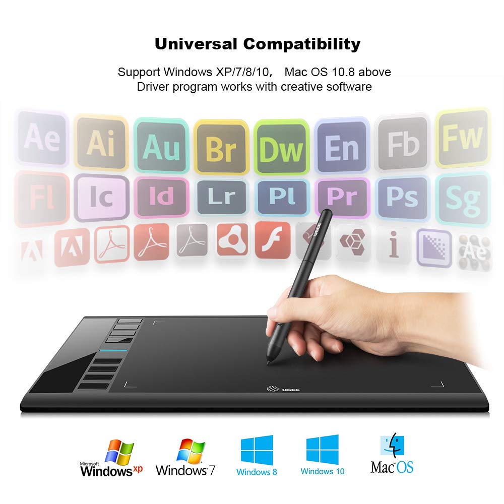 Foto 6 pulgar | Tableta Gráfica Digital Ugee M708 De 10x6 Pulgadas - Venta Internacional.