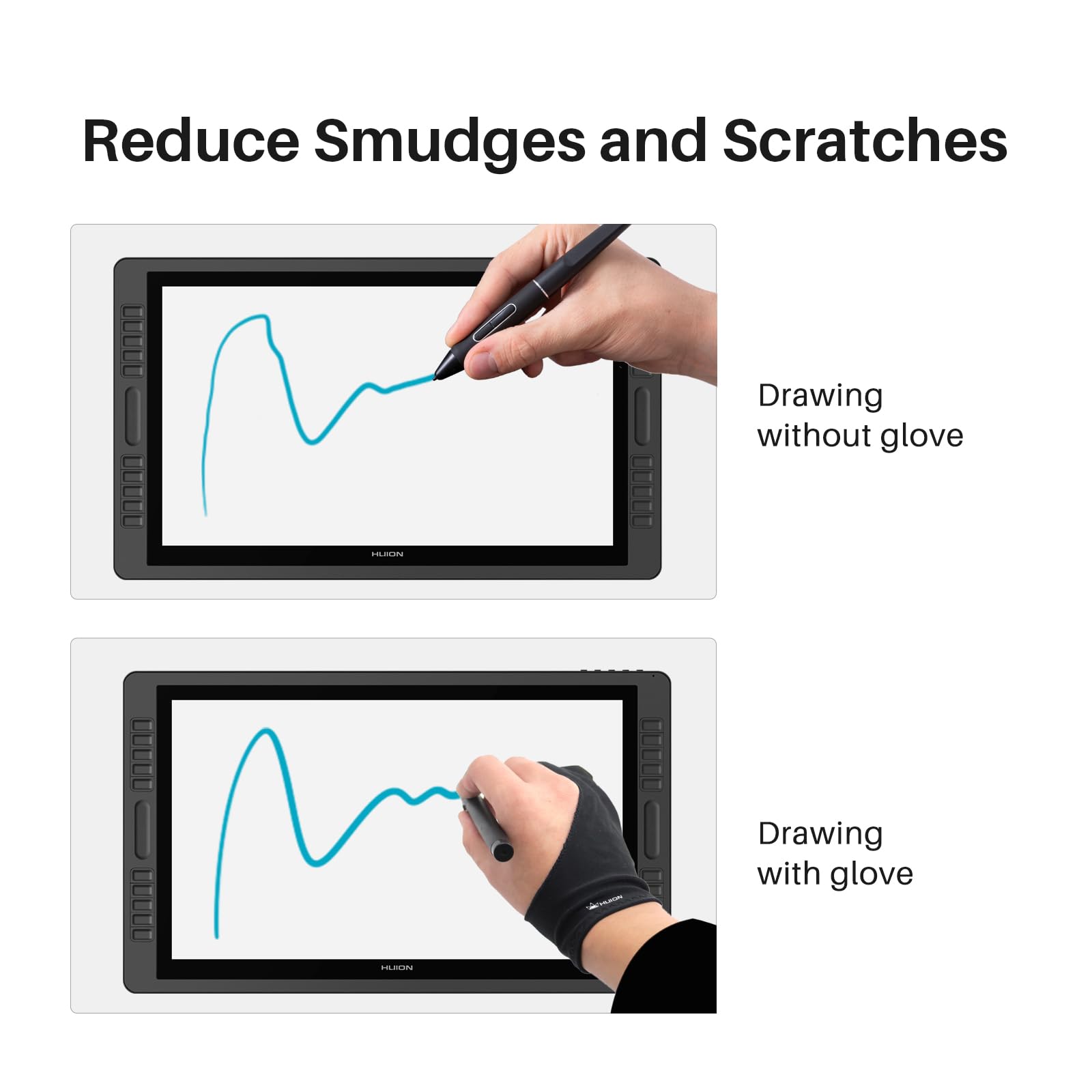 Foto 4 pulgar | Guante De Artista Palm Rejection Huion Para Tableta Gráfica Ipad - Venta Internacional.