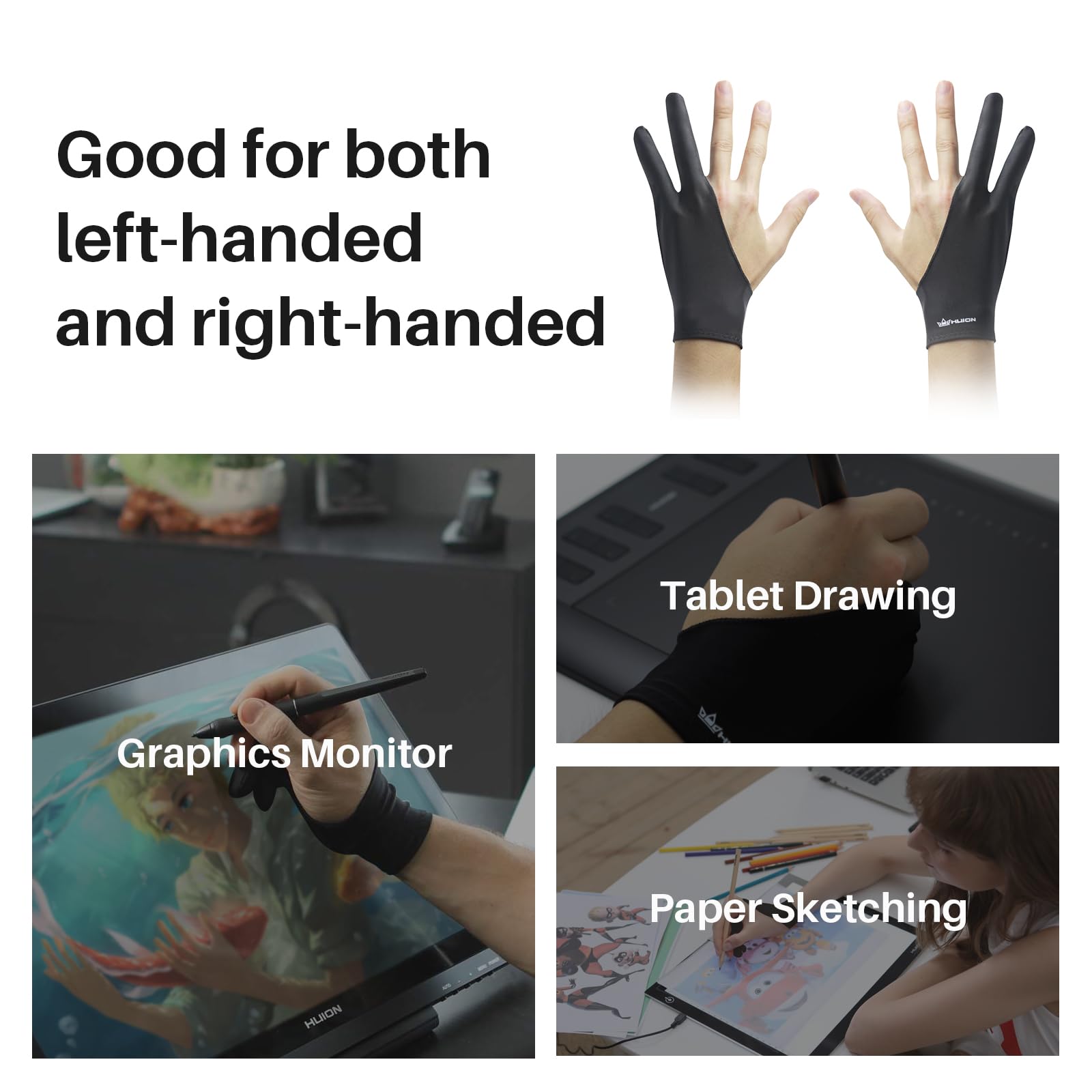 Foto 6 pulgar | Guante De Artista Palm Rejection Huion Para Tableta Gráfica Ipad - Venta Internacional.