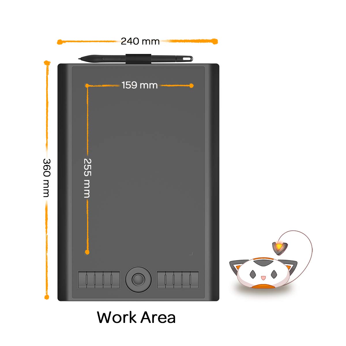 Foto 6 | Gaomon M10k - Tableta De Dibujo Gráfico (10 X 6,2 Pulgadas, 8192, Niveles De Presión, Lápiz Capacitivo Sin Batería)
