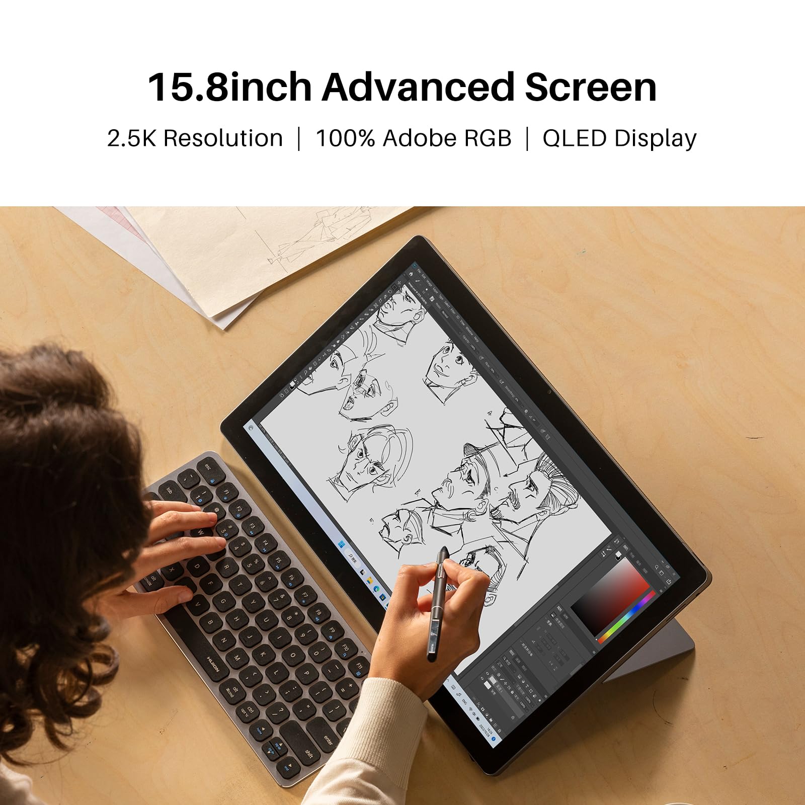 Foto 2 | Computadora Gráfica Huion Kamvas Studio 16 Negra Windows 11 Intel Core i7 16GB DDR4 512GB SSD