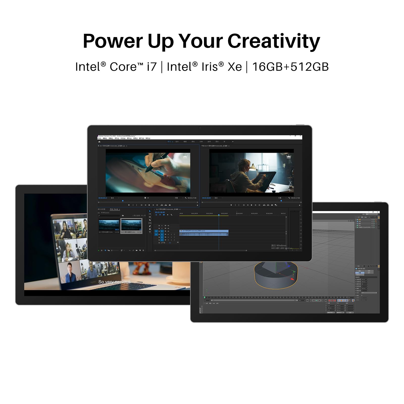 Foto 6 pulgar | Computadora Gráfica Huion Kamvas Studio 16 Negra Windows 11 Intel Core i7 16GB DDR4 512GB SSD