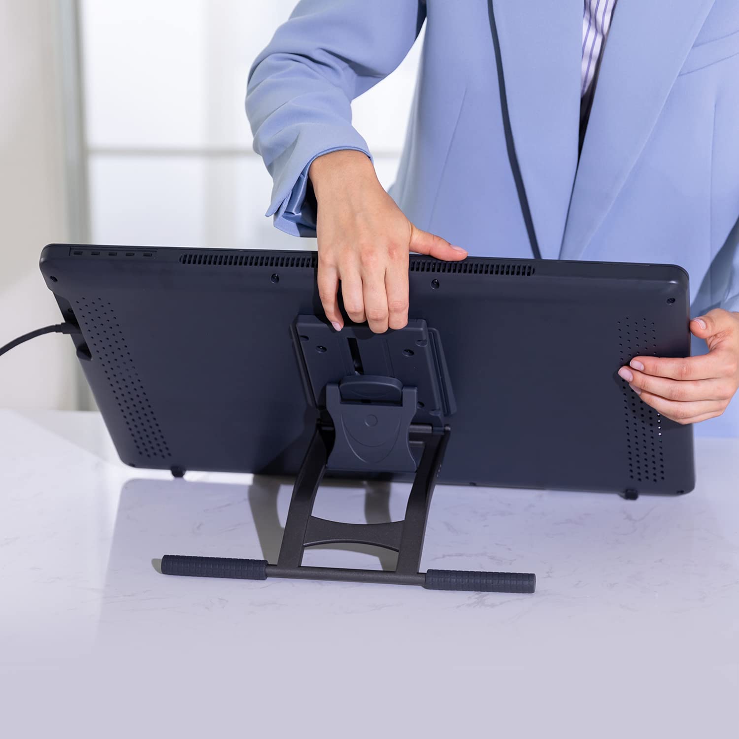 Foto 4 pulgar | Soporte Ajustable Huion Modelo St100a Color Negro, Compatible Con Kamvas 20/22/24 Y Pro 24 (4k)