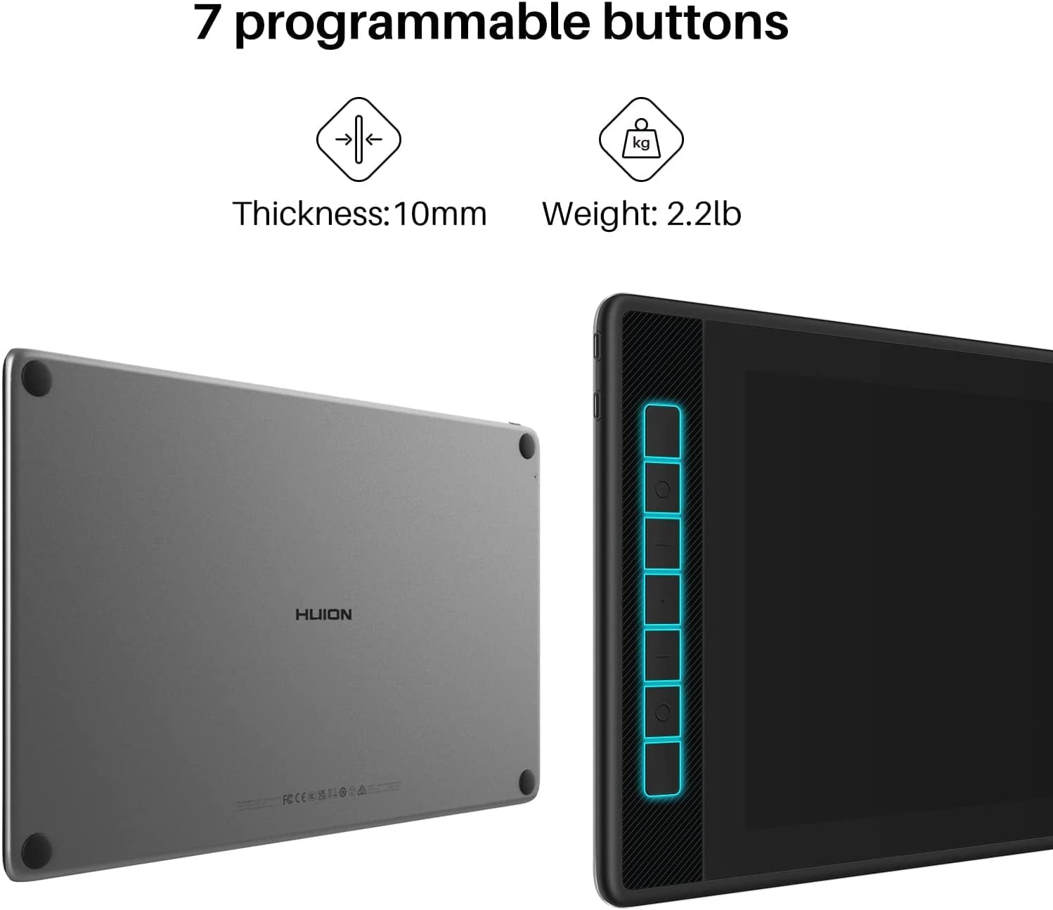 Foto 2 | Tableta Gráfica Huion Kamvas Pro 13 2.5k Color Negro, 13,3 Pulgadas, Compatible Con Android, Incluye Plumilla Y Soporte