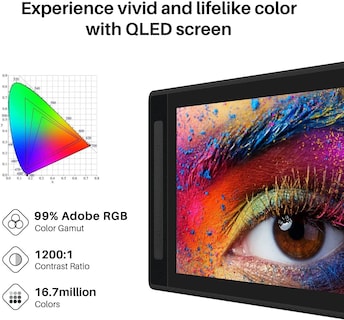 Foto 8 | Tableta Gráfica Huion Kamvas Pro 13 2.5k Color Negro, 13,3 Pulgadas, Compatible Con Android, Incluye Plumilla Y Soporte