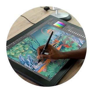 Foto 4 | Tableta Gráfica Huion Kamvas 24 Color Negro, 23,8 Pulgadas, Qhd, Con Soporte Ajustable, Lápiz Sin Batería Y Guante