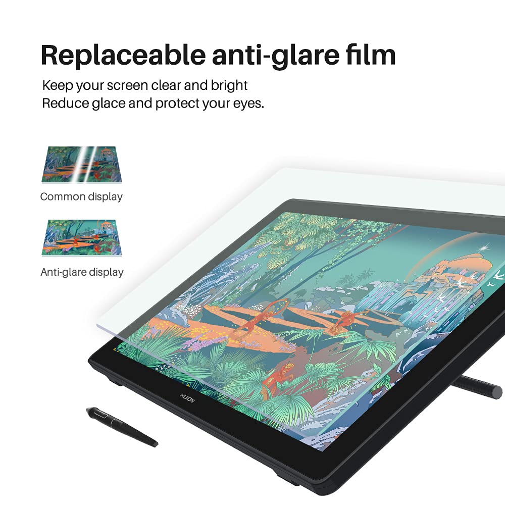 Foto 5 | Tableta Gráfica Huion Kamvas 24 Color Negro, 23,8 Pulgadas, Qhd, Con Soporte Ajustable, Lápiz Sin Batería Y Guante