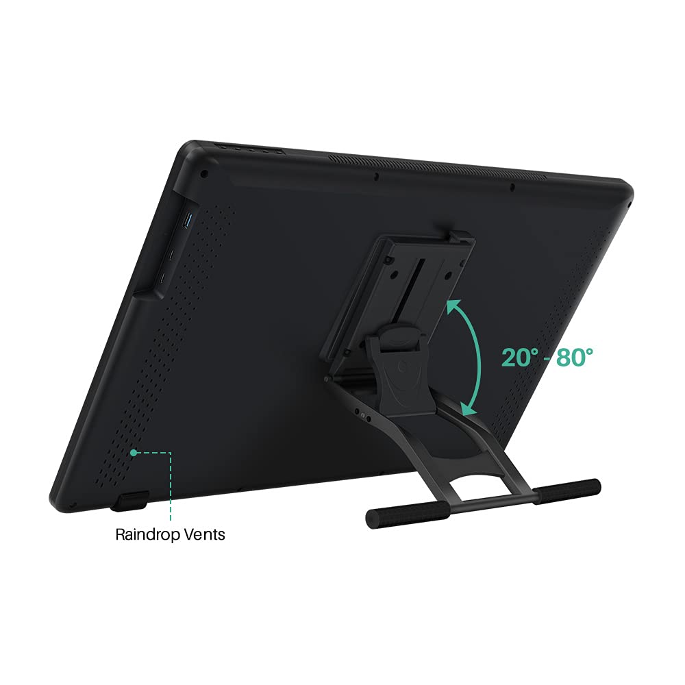 Foto 8 | Tableta Gráfica Huion Kamvas 24 Color Negro, 23,8 Pulgadas, Qhd, Con Soporte Ajustable, Lápiz Sin Batería Y Guante