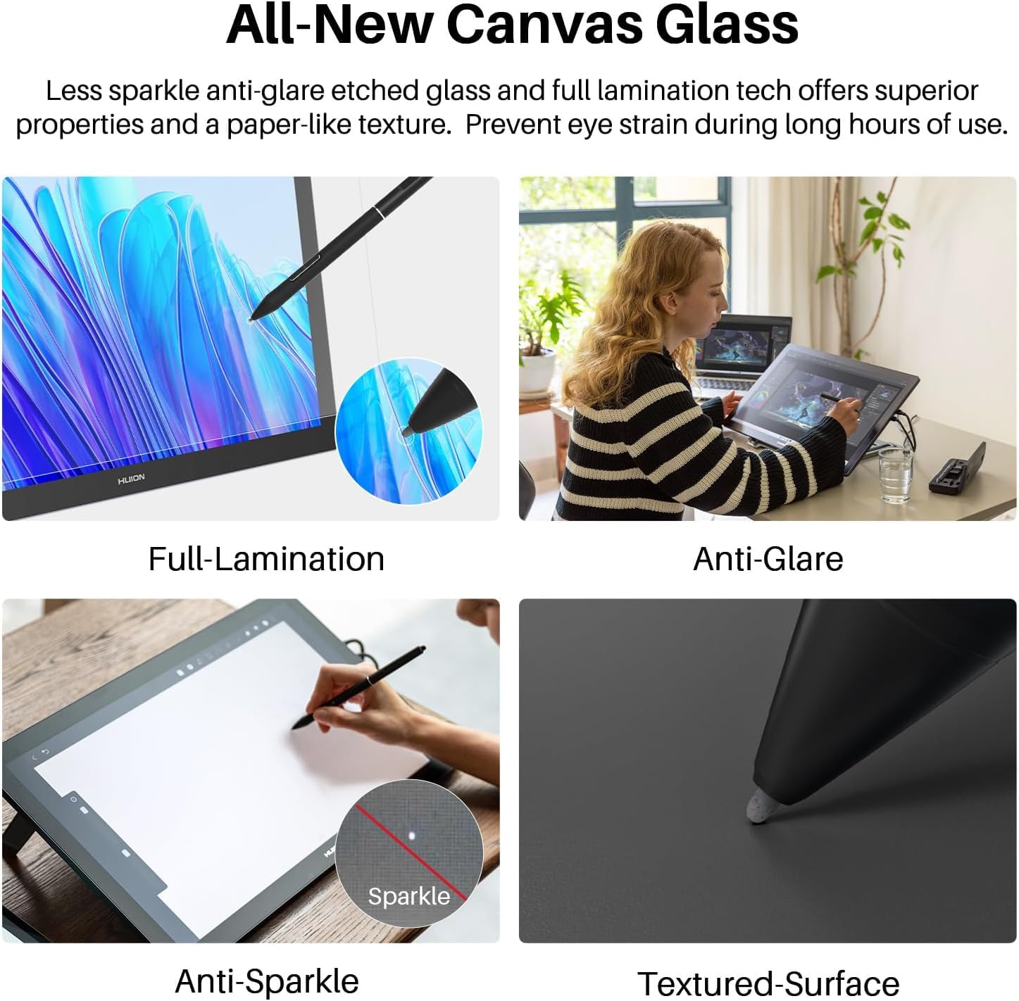 Foto 6 | Tableta Gráfica Huion Kamvas Pro 24 4k Color Negro, 23,8 Pulgadas, Laminada Ips, Con Soporte Ajustable Y Mini Keydial
