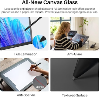 Foto 6 | Tableta Gráfica Huion Kamvas Pro 24 4k Color Negro, 23,8 Pulgadas, Laminada Ips, Con Soporte Ajustable Y Mini Keydial