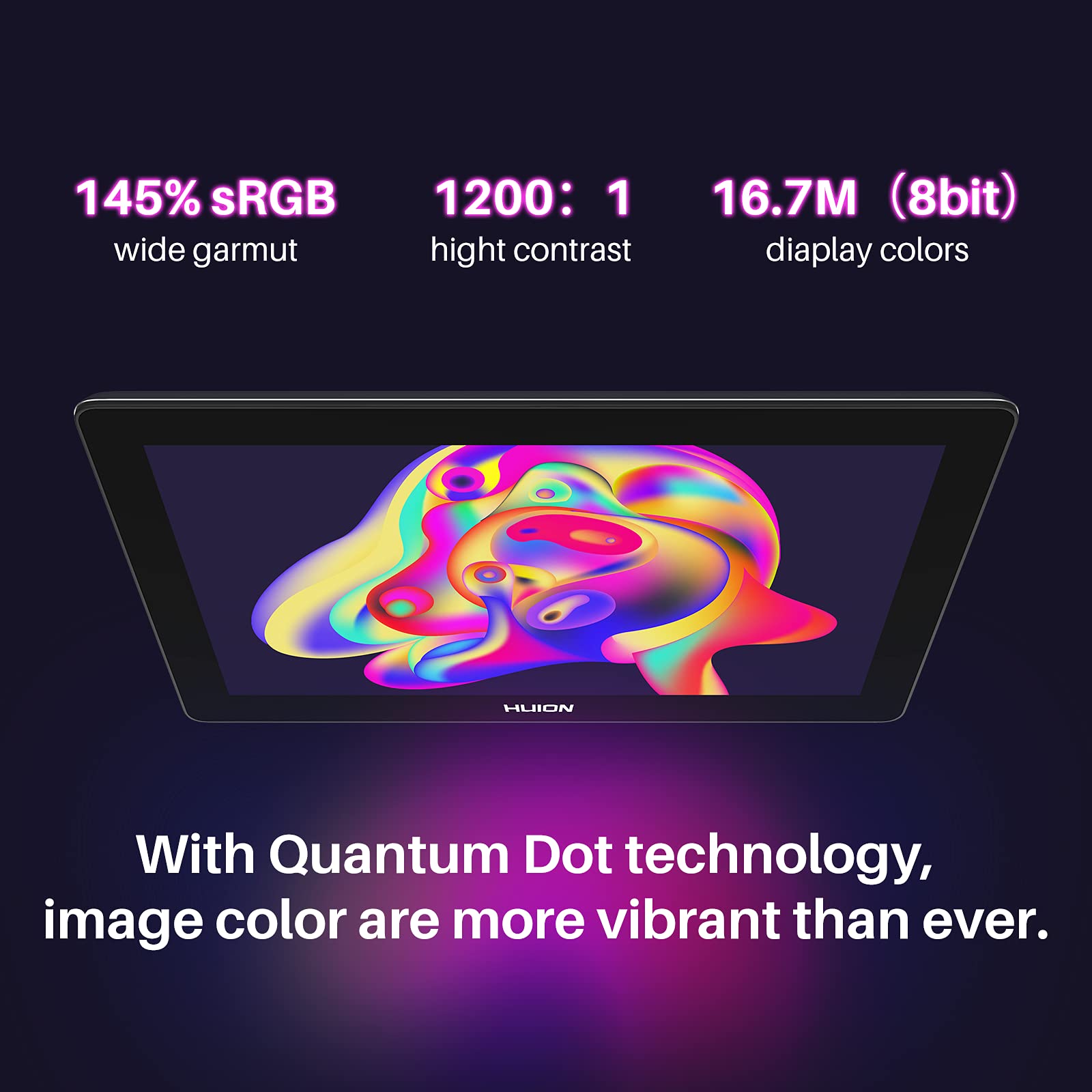 Foto 4 pulgar | Huion Kamvas Pro 16 Plus 4k Tablet Gráfica 15.6'' Con Lápiz Sin Batería, Pantalla Laminada, 145% Srgb, Compatible