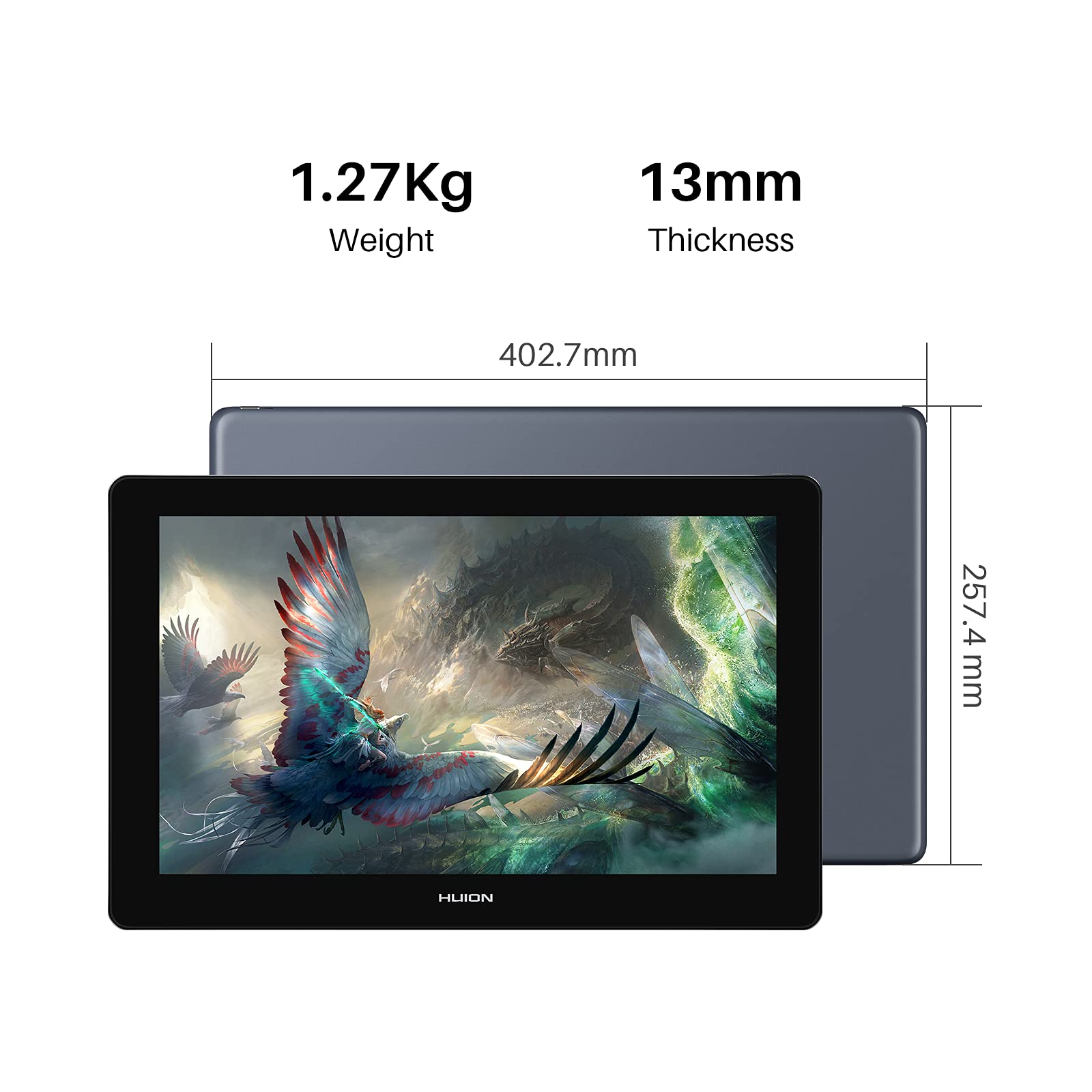 Foto 9 pulgar | Huion Kamvas Pro 16 Plus 4k Tablet Gráfica 15.6'' Con Lápiz Sin Batería, Pantalla Laminada, 145% Srgb, Compatible