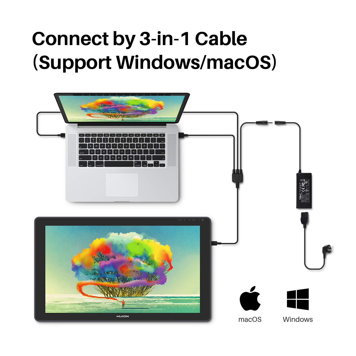 Foto 5 pulgar | Huion Kamvas 22 Tablet Gráfica Con Pantalla, Lápiz Sin Batería 8192 Niveles, Soporte Ajustable Y 20 Puntas De Repuesto