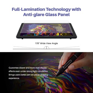 Foto 3 | Huion Kamvas 24 Plus 2.5k Qhd Tablet Gráfica Con Lápiz Sin Batería, Pantalla Laminada Qd, 140% Srgb, Para Pc Y Mac