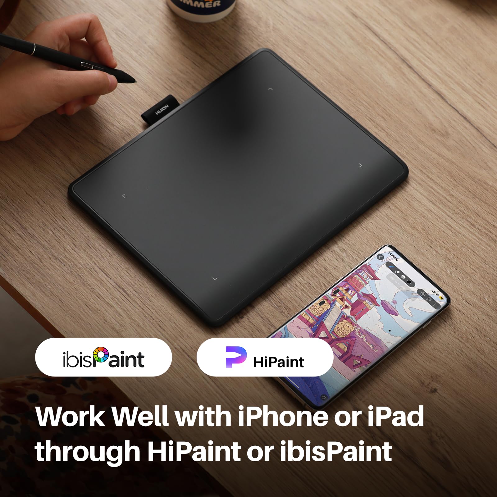 Foto 6 pulgar | Tablet de Deibujo Huion Negra-Venta Internacional