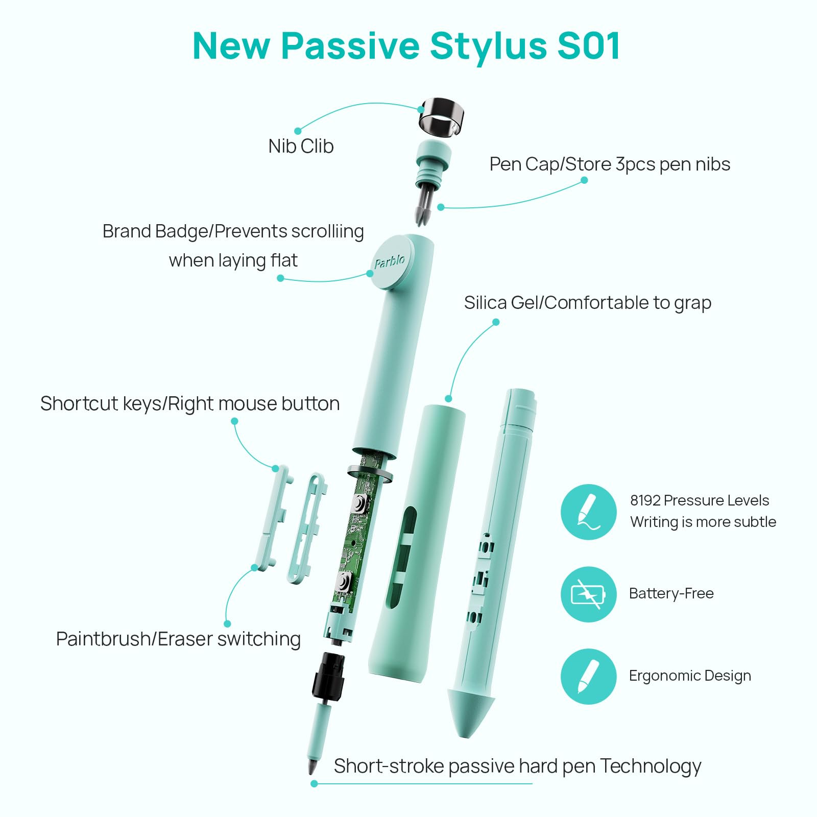 Foto 4 pulgar | Tableta de Dibujo Parblo Intangbo con Stylus S01 - Venta Internacional